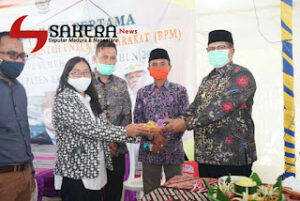 Wabup Bangkalan Hadiri Peletakan Batu Pertama Program KOTAKU di Desa Telaga Biru Tanjung Bumi