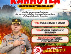 Masuk Musim Kemarau, Polres Bangkalan Imbau Warga Waspada Karhutla dan Stop Bakar Sampah Sembarangan