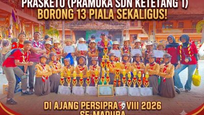 PRASKETU SDN Ketetang 1 Borong 13 Piala di PERSIPRA VIII Madura 2026
