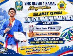 SMKN 1 Kamal Raih Dua Medali di Kejurprov Kurash Piala Wali Kota Probolinggo 2026
